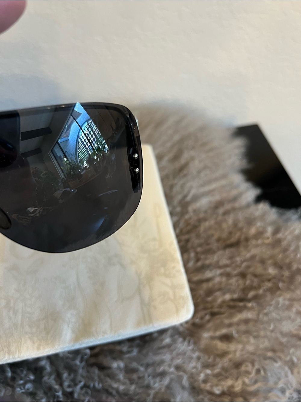 Dior Vintage ESCRIME 1 Black and White Shield Logo Sunglasses - Picture 6 of 11
